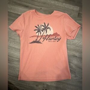 Hurley Sunset Coral Cropped Baby Tee